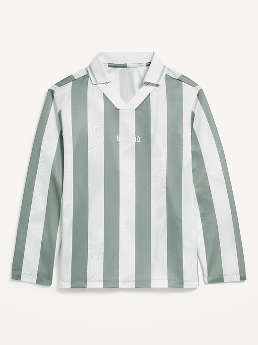 Image number 5 showing, Oversized Long-Sleeve Collared Performance Top for Boys