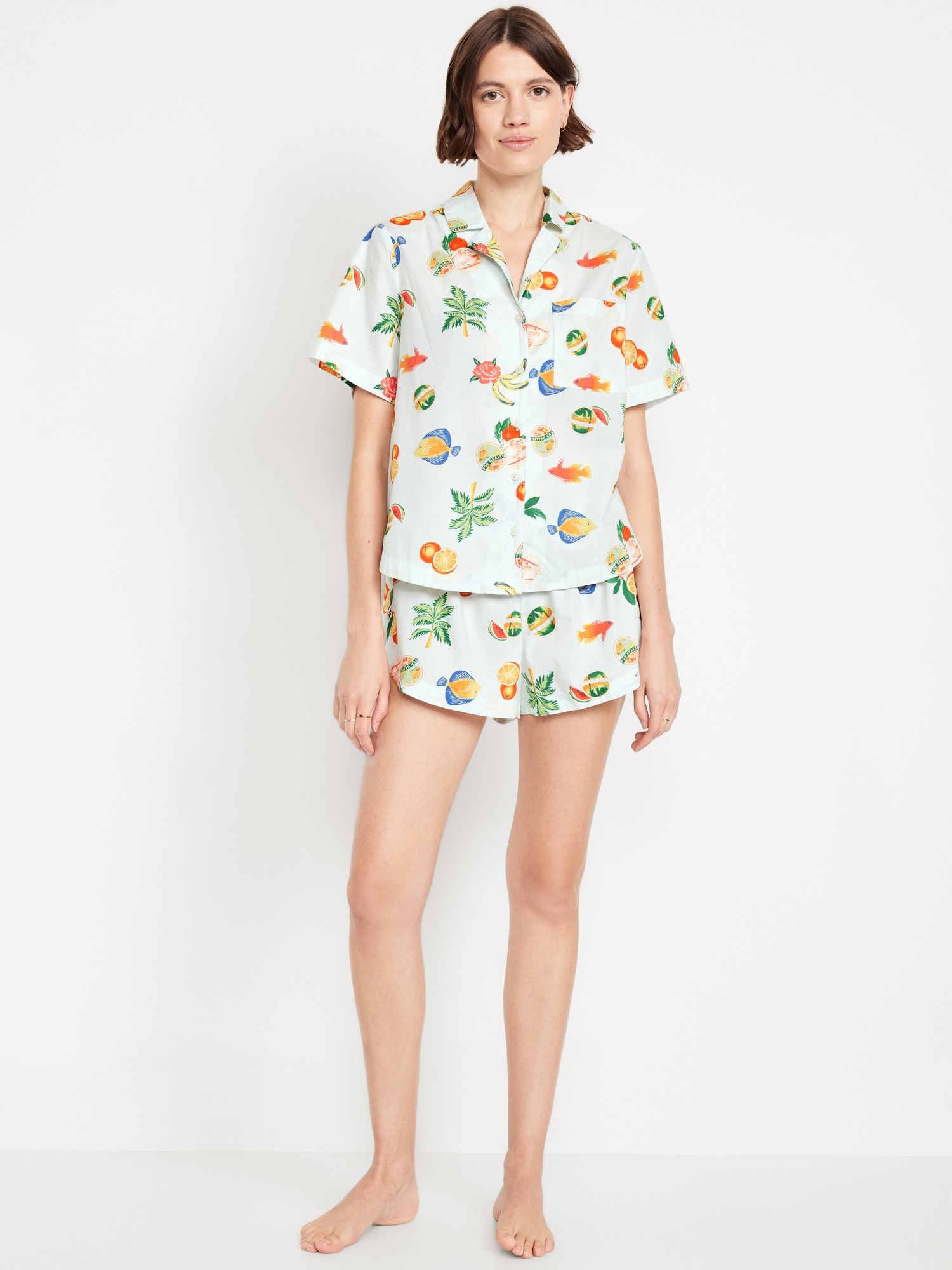 Poplin Pajama Short Set