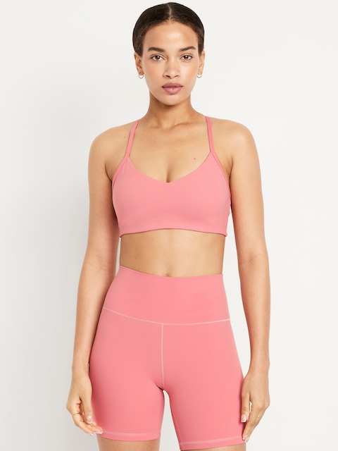 Light Support StudioSmooth Racerback Sports Bra - Dried Rose