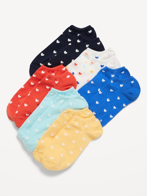 Ankle Socks 6-Pack for Women - Multi Hearts