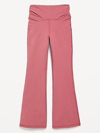 Image number 1 showing, High-Waisted PowerChill Side-Ruched Flare Leggings for Girls