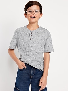 Short-Sleeve Henley T-Shirt for Boys