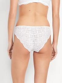 Image number 2 showing, Mid-Rise Lace Bikini Underwear