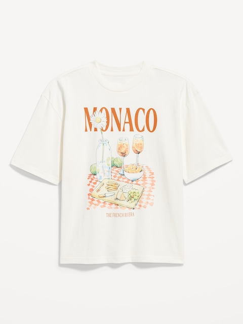 Heavyweight Cropped Graphic T-Shirt - Monaco