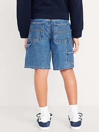 Image number 2 showing, Knee Length Baggy Carpenter Jean Shorts for Boys