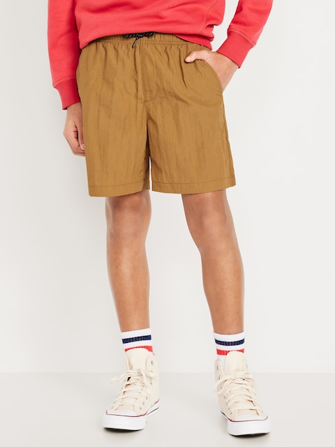 Above Knee Tech Shorts for Boys - Bandolier Brown