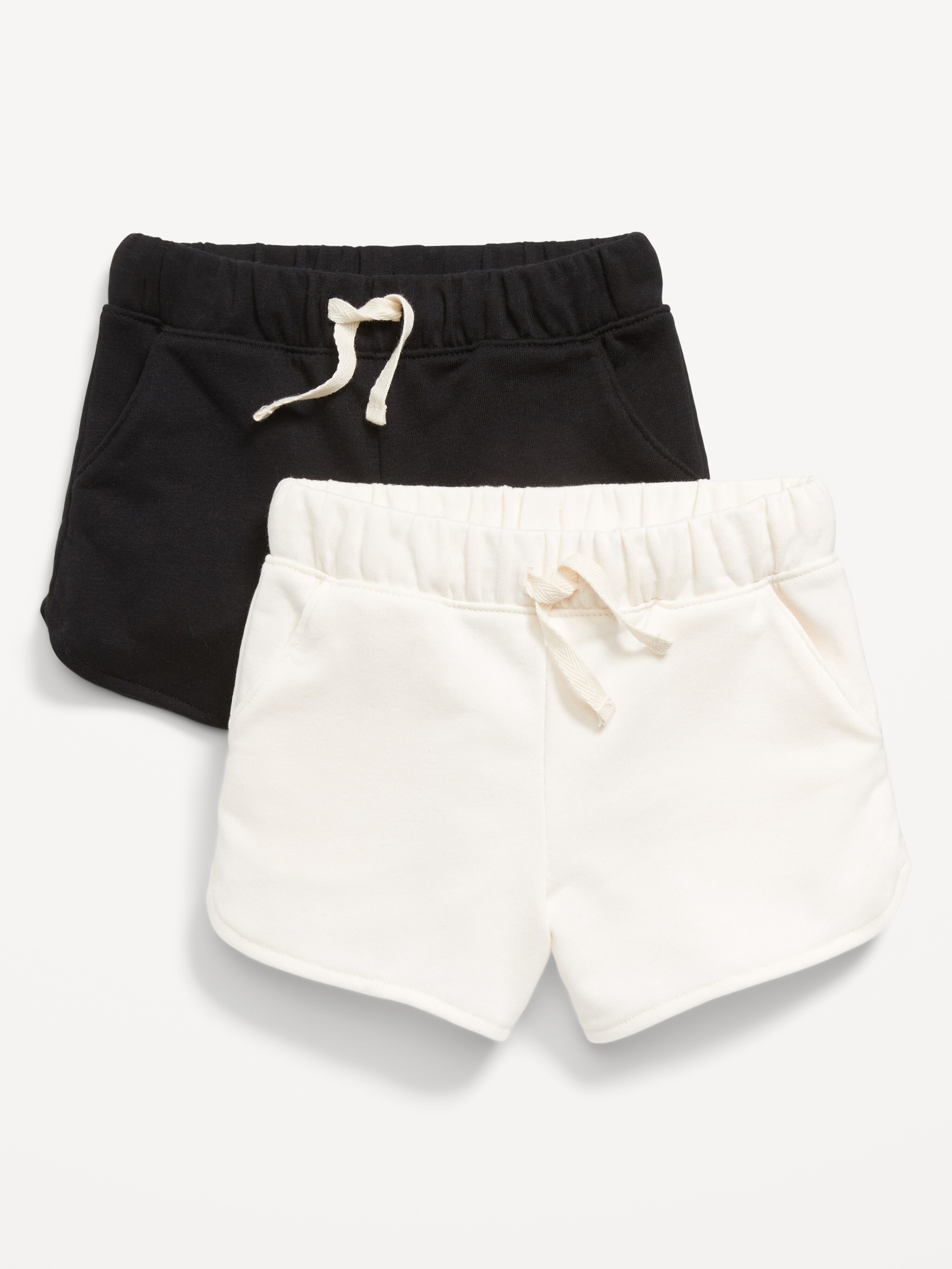 2-Pack Sweet Butterfly Girls' French Terry Shorts | Soft Summer Play Shorts For Kids