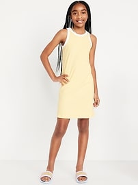Image number 1 showing, Printed Fitted Sleeveless Dress for Girls