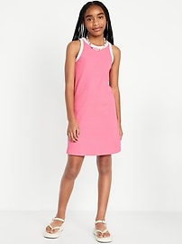 Image number 1 showing, Printed Fitted Sleeveless Dress for Girls