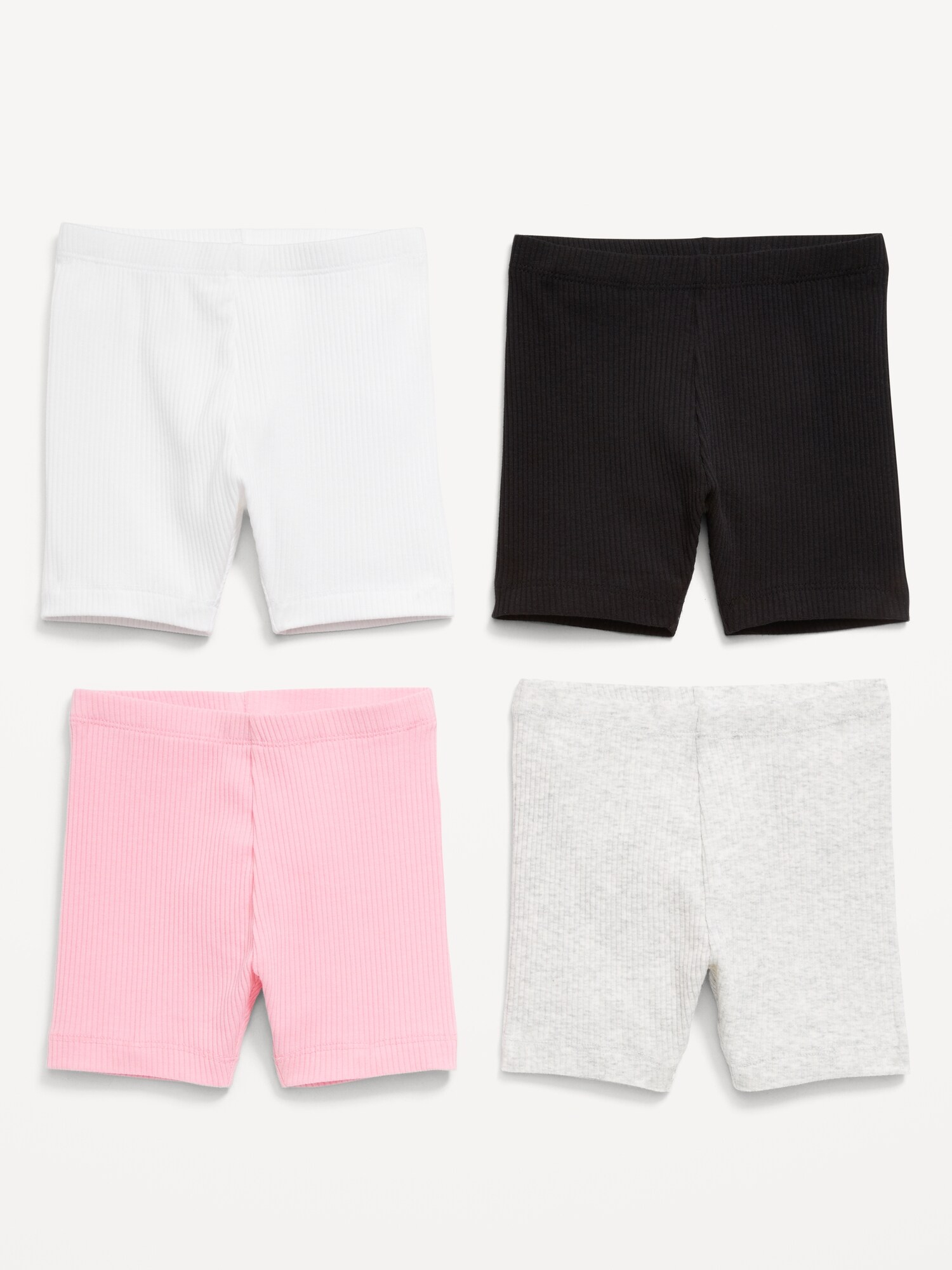 Шорты Old Navy Jersey Biker Shorts 4-Pack для девочек-малышей, цвет: Однотонный — фото 2