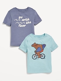 Image number 1 showing, Short-Sleeve Graphic T-Shirt 2-Pack for Toddler Boys