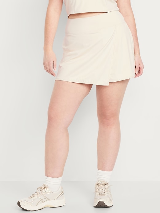 Image number 4 showing, High-Waisted PowerSoft Faux-Wrap Skort