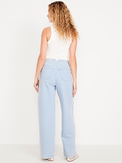 Image number 3 showing, High-Waisted Baggy Wide-Leg Jeans