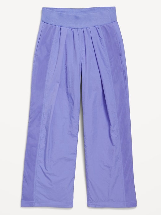 Image number 4 showing, High-Waisted Crinkle Wide-Leg Pants for Girls