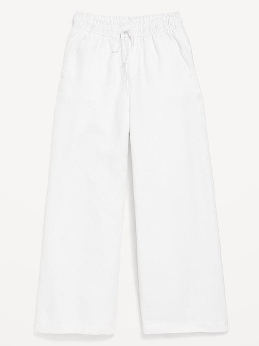 Image number 4 showing, High-Waisted Linen-Blend Wide-Leg Pants for Girls