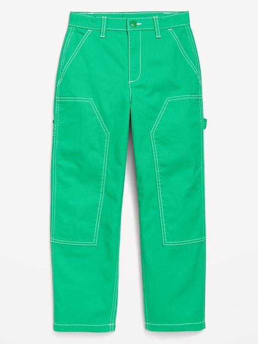 Image number 4 showing, Loose High-Waisted Carpenter Pants for Girls