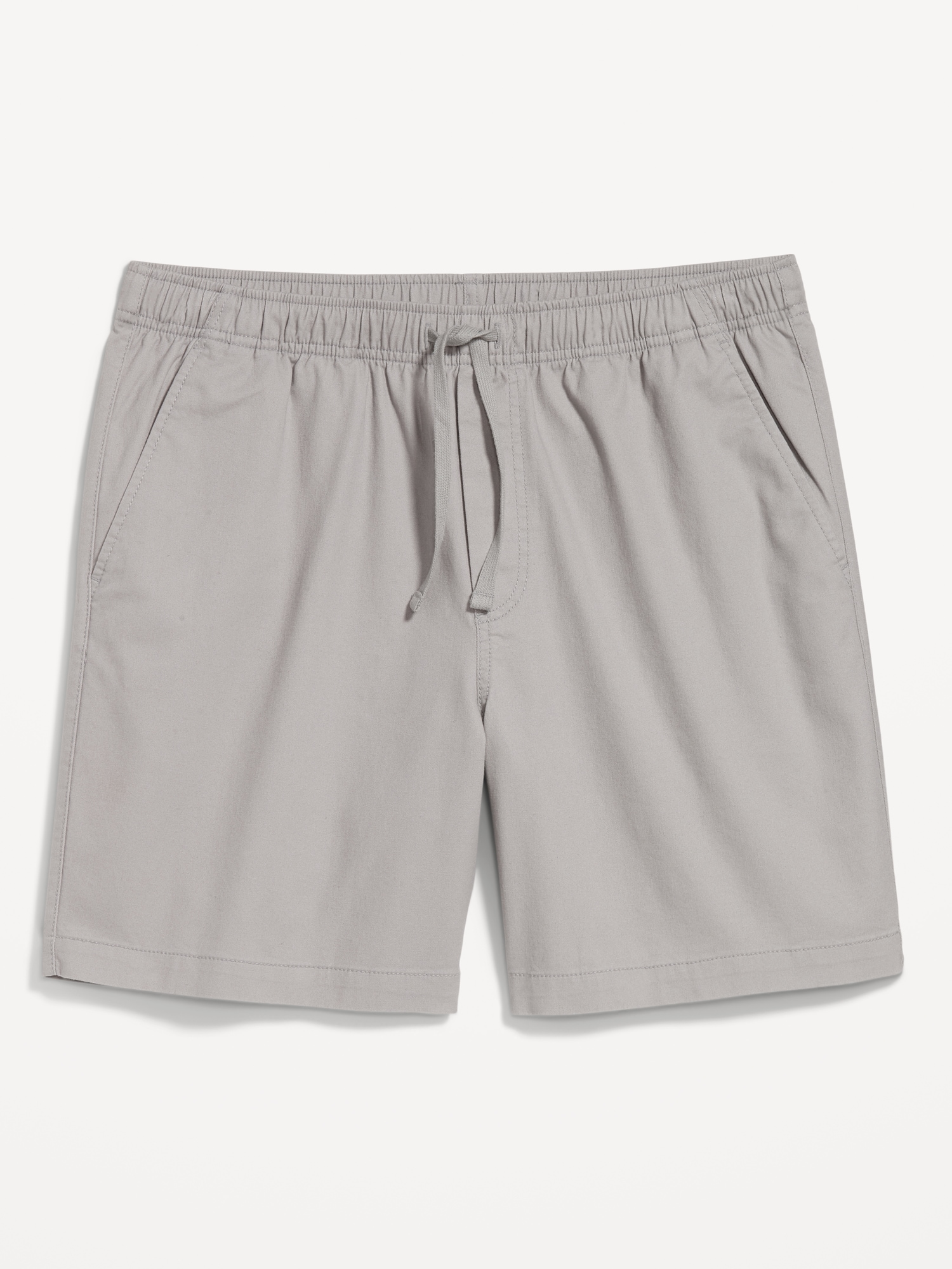 Twill Jogger Shorts -- 7-inch inseam - Gray