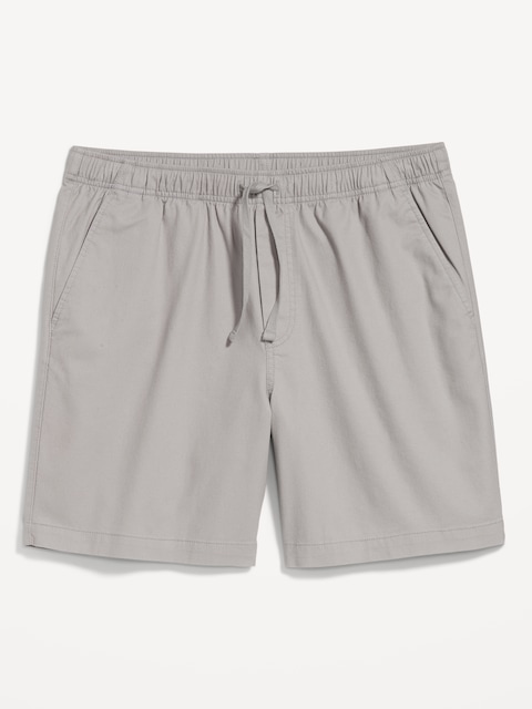 Twill Jogger Shorts -- 7-inch inseam - Grayscale