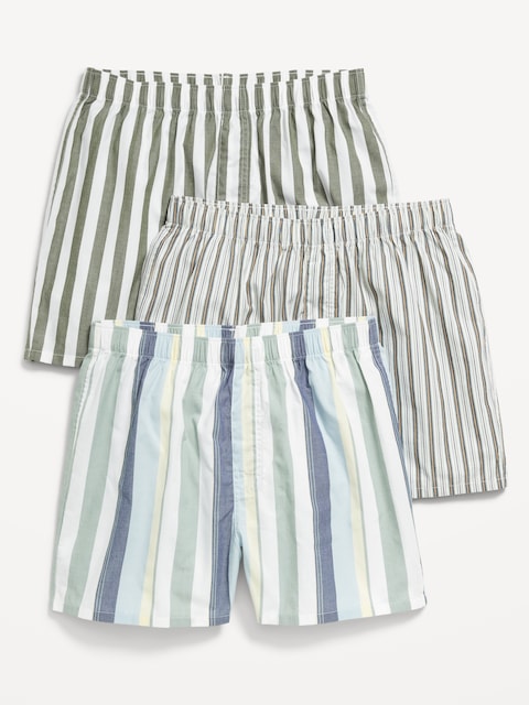 3-Pack Soft-Washed Boxer Shorts -- 3.75-inch inseam - Multi Stripe