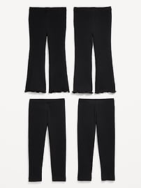 Image number 2 showing, Ribbed Flare-Leg and Leggings 4-Pack for Toddler Girls