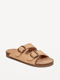 Image number 1 showing, Faux-Suede Buckled Strap Sandals for Girls
