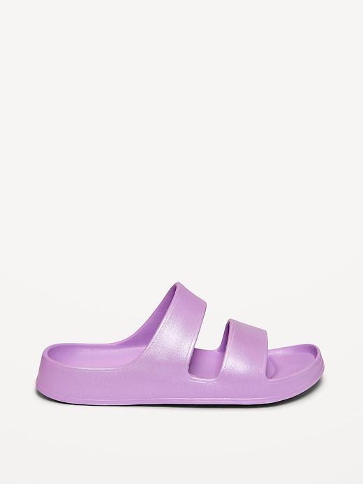 Image number 3 showing, Double-Strap Slide Sandals for Girls (Partially Plant-Based)