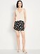 High-Waisted Faux-Wrap Linen-Blend Mini Skort - image 2