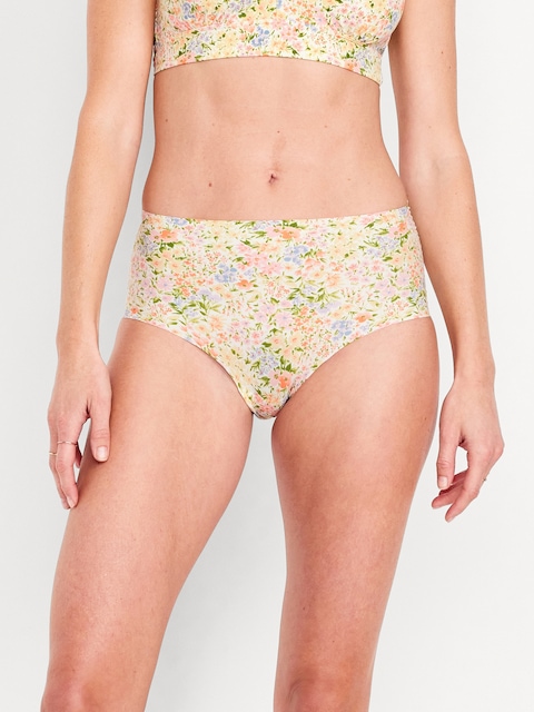 High-Waisted No-Show Brief Underwear - Ditsy Floral