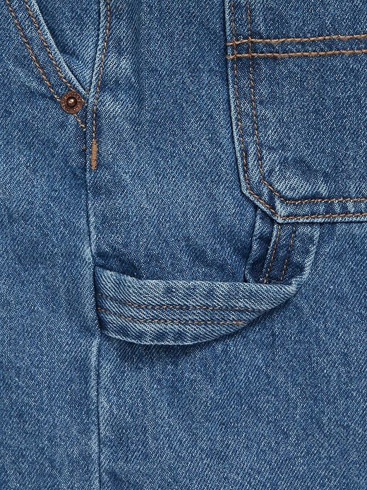 Image number 5 showing, Knee Length Baggy Carpenter Jean Shorts for Boys
