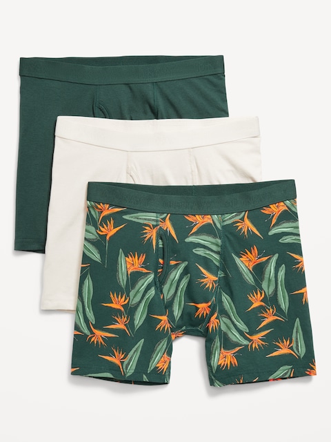 3-Pack Soft-Washed Boxer-Briefs -- 6.25-inch inseam - Tropical