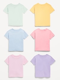 Image number 2 showing, Short-Sleeve T-Shirt 6-Pack for Toddler Girls