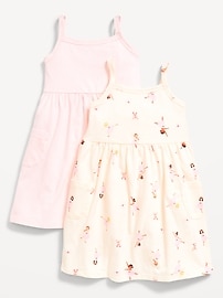 Image number 1 showing, Sleeveless Pocket Jersey-Knit Fit and Flare Dress for Toddler Girls