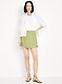 High-Waisted Faux-Wrap Linen-Blend Mini Skort - image 5