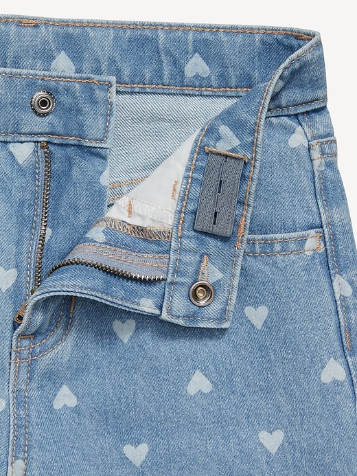 Image number 5 showing, Printed High-Waisted Baggy Wide-Leg Jeans for Girls