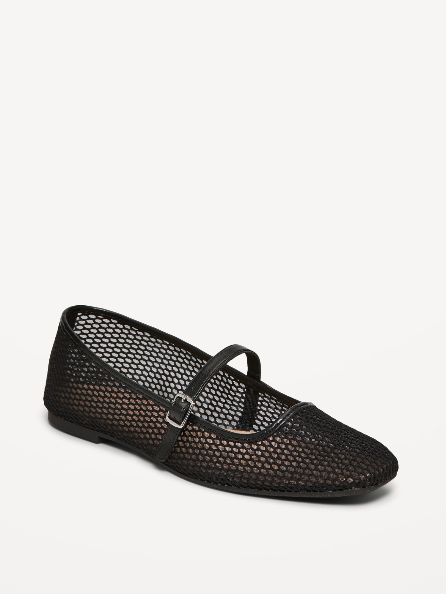 Mesh Mary Jane Ballet Flat