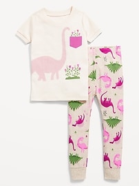 Image number 1 showing, Unisex Snug-Fit Graphic Pajama Set for Toddler & Baby