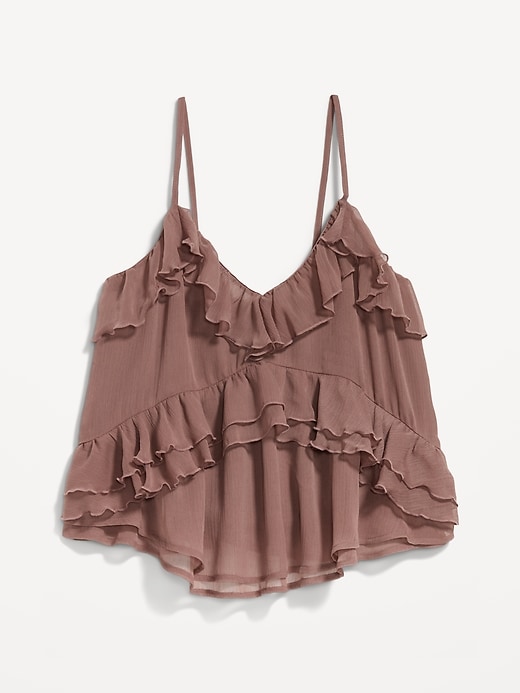 Image number 9 showing, Strappy Ruffled Chiffon Top