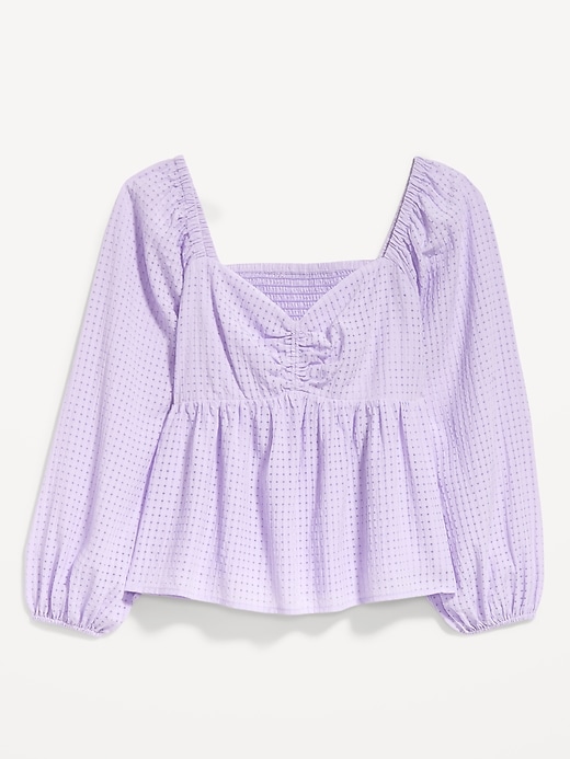 Image number 9 showing, Long-Sleeve Seersucker Top