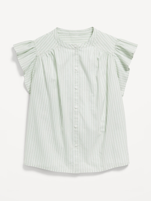 Image number 9 showing, Flutter-Sleeve Button-Down Shirt