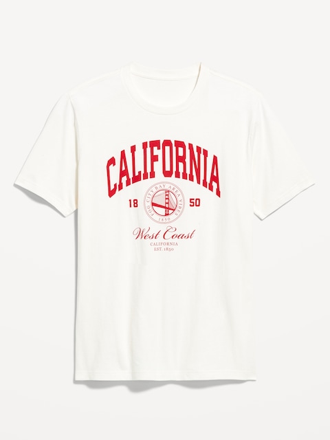Crew-Neck Graphic T-Shirt - California West Coast
