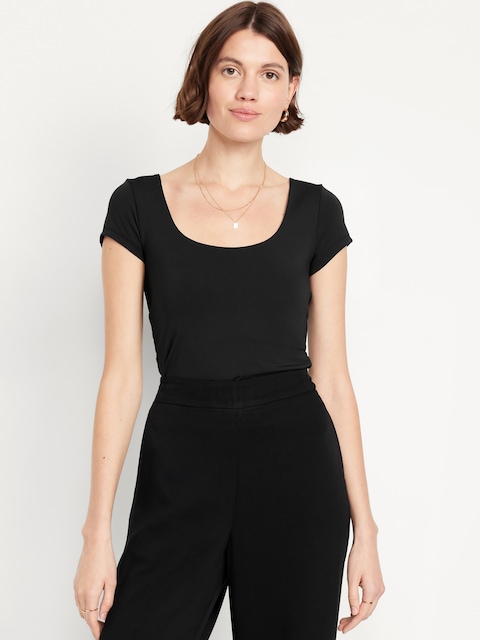 Double-Layer T-Shirt - Black