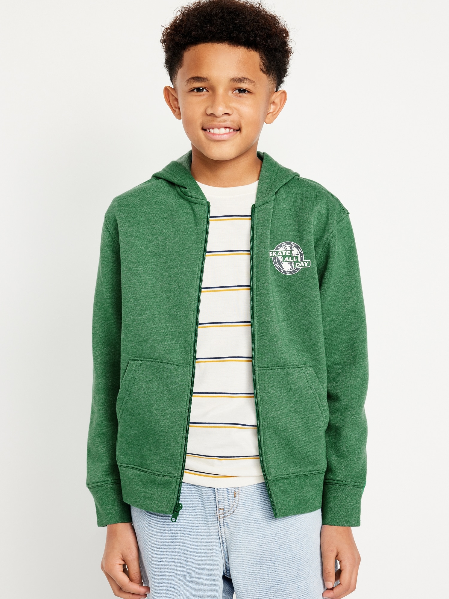 Fleece Zip-Front Hoodie for Boys