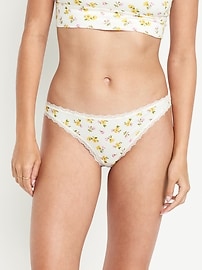 Image number 1 showing, Mid-Rise Everday Cotton Thong