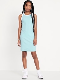 Image number 1 showing, Printed Fitted Sleeveless Dress for Girls