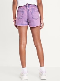 Image number 2 showing, High-Waisted Frayed-Hem Jean Shorts for Girls