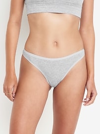 Image number 1 showing, Low-Rise Everyday Cotton Thong
