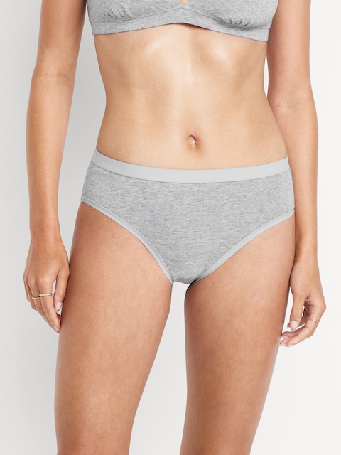 High-Waisted Everyday Cotton Underwear - Heather Gray