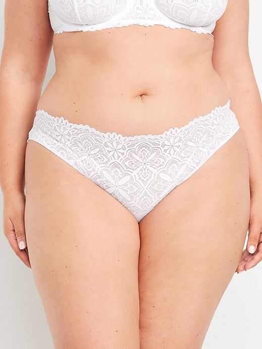 Image number 7 showing, Mid-Rise Lace Bikini Underwear