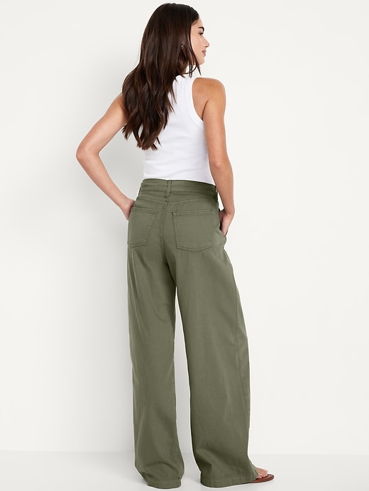 Image number 3 showing, High-Waisted Super Wide-Leg Drapey Pants