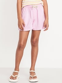 Image number 1 showing, High-Waisted Pull-On Twill Shorts for Girls